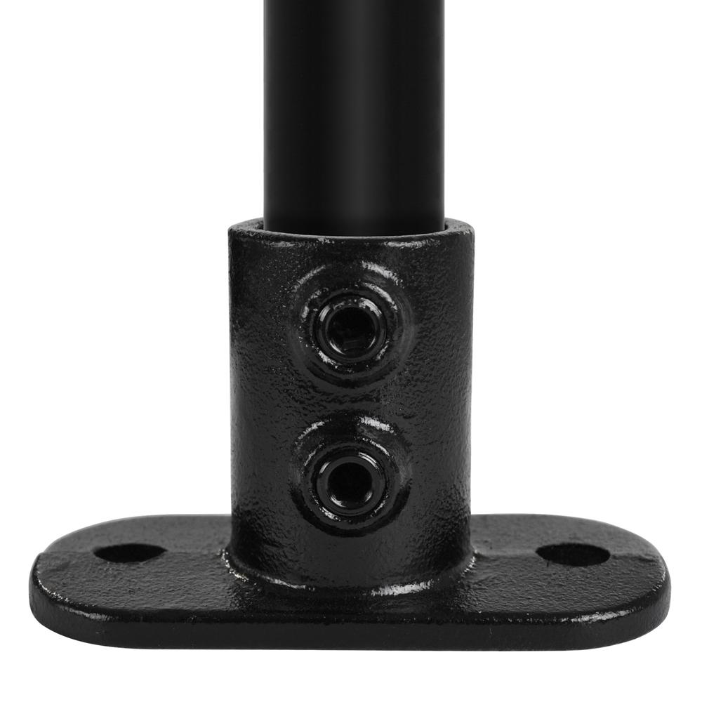Doos Ovale voetplaat - zwart-C / 33,7 mm (30 stuks)